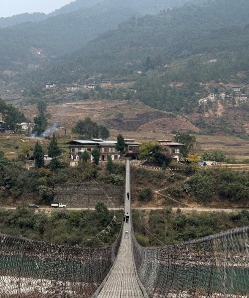 Suspension bridge in Bhutan